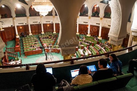 Located on the floor of the hemicycle, the Al Bawsala team observes all debates in the National Constituent Assembly. Al Bawsala (the compass) is a Tunisian non-profit, non-governmental organization. It is independent of any political influence. The team has been working since 2012 as an observatory of the National Constituent Assembly.