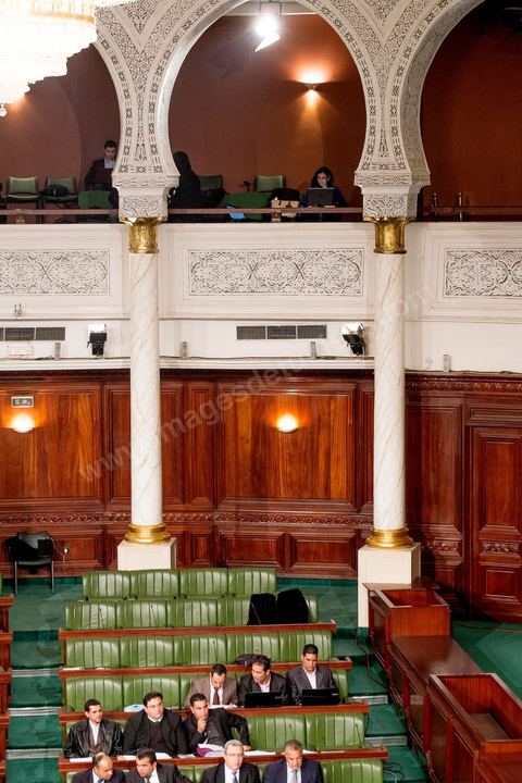 Located on the floor of the hemicycle, the Al Bawsala team observes all debates in the National Constituent Assembly. Al Bawsala (the compass) is a Tunisian non-profit, non-governmental organization. It is independent of any political influence. The team has been working since 2012 as an observatory of the National Constituent Assembly.
