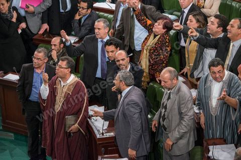 13 janvier 2014, à l'Assemblée nationale constituante, l'examen des articles relatifs au pouvoir juidiciaire donne lieu à une très vive polémique et à plusieurs incidents de séance durant lesquels certains députés sont sur le point d'en venir aux mains.