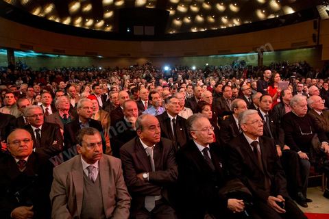 January 14, 2014: Nidaa Tounes rally and speech by Béji Caïd Essebsi at the Tunis Convention Center, on the anniversary of the Revolution.