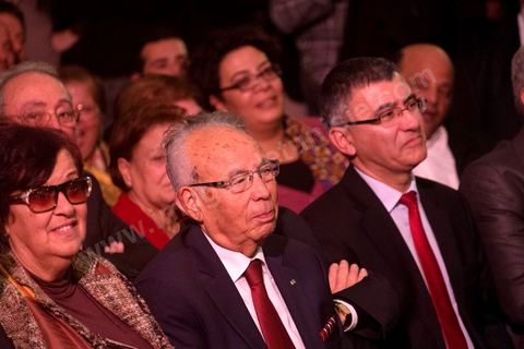 January 14, 2014: Nidaa Tounes rally and speech by Béji Caïd Essebsi at the Tunis Convention Center, on the anniversary of the Revolution.
