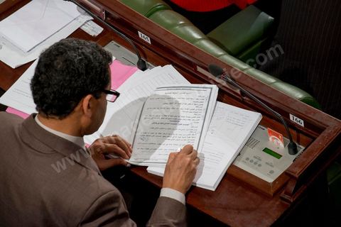 14 janvier 2014 : relecture des artciles de la constittuion à l'assemblée nationale constituante, les députés continuent l'examen et les votes des articles de la constitution. Jour de l'anniversaire de la Révolution, le président de l'ANC espérait terminer la constitution en ce jour souvenir, malheureusement les débats houleux retardent. 