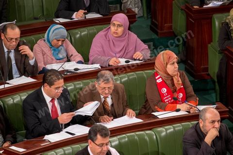 January 14, 2014: Ennahda representatives in the National Constituent Assembly continue to review and vote on the articles of the constitution. On the anniversary of the Revolution, the president of the National Constituent Assembly had hoped to finalize the constitution on this commemorative day; unfortunately, heated debates are causing delays. 