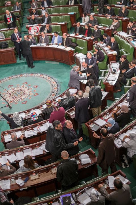 A disruption occurred during the debate on the chapter on the judiciary.