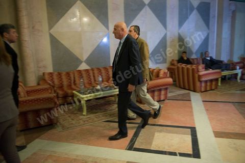 Ahmed Nejib Chebbi entered the chamber during the debates on the Constitution.