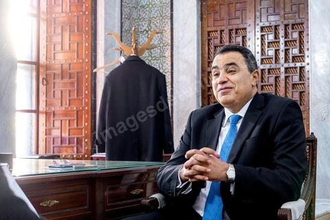 29 janvier 2014 : dans le bureau du Premier Ministre à la Kasbah, rencontre de passation de pouvoir entre Ali Larayedh, premier ministre sortant, et Mehdi Jomaa, nouveau premier ministre.