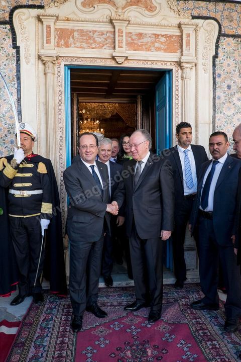7 février 2014 : Entretien entre François Hollande et Muspha Ben Jaafar, président de l'ANC. Cérémonie de célébration de la nouvelel constitution tunisienne à l'Assemblée Nationale constituante en pésence des 3 présidents tunisiens, Moncef Marzouki, présidnet de la République, Mustapha Ben Jaafar, Président de l'Assemblée, et Mehdi Jomaa, Président du gouvernment, ainsi que du président françois François Hollande et des représentants de plusieurs pays, députés et leaders de partis politiques.