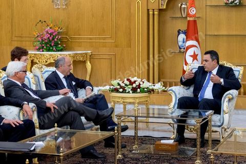 24 avril 2014 : Rencontre et entretien des deux Ministres des Affaires étrangères français et allemand avec le Premier Ministre tunisien Mehdi Jomaa à Carthage. Visite conjointe de Laurent Fabius, Ministre des Affaires Etrangères français et de son homologue allemand Frank-Walter Steinmeier à Tunis pour deux jours.