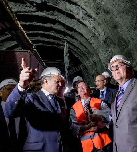 25 avril 2014 : Visite du chantier du Réseau Ferroviaire Rapide de Tunis (RFR) à Tunis. Projet financé par l'état tunisien, l'AFD, la BEI, la KfW et l'UE. Visite conjointe de Laurent Fabius, Ministre des Affaires Etrangères français et de son homologue allemand Frank-Walter Steinmeier à Tunis.