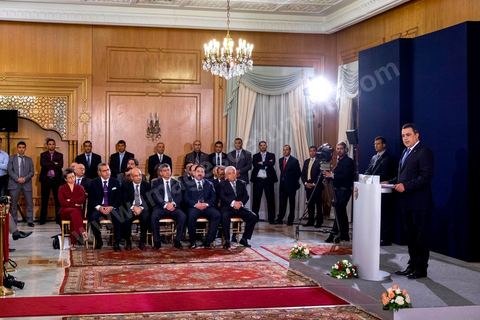 14 mai 2014 : Conférence de presse de Mehdi Jomaa, chef du gouvernement, pour son bilan des 100 jours. en présence des membres de son gouvernement, des chefs et rédacteurs en chefs des médias tunisiens et étrangers.