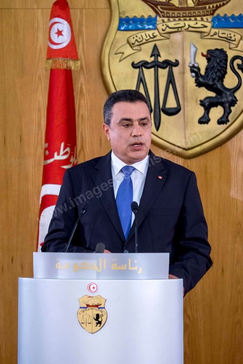 14 mai 2014 : Conférence de presse de Mehdi Jomaa, chef du gouvernement, pour son bilan des 100 jours. en présence des membres de son gouvernement, des chefs et rédacteurs en chefs des médias tunisiens et étrangers.