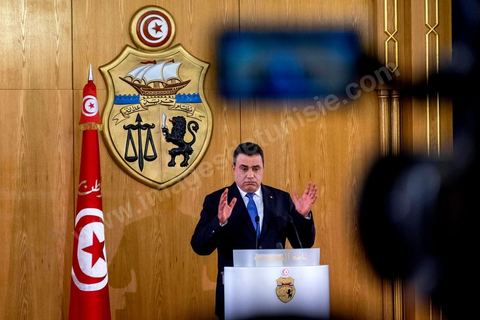 14 mai 2014 : Conférence de presse de Mehdi Jomaa, chef du gouvernement, pour son bilan des 100 jours. en présence des membres de son gouvernement, des chefs et rédacteurs en chefs des médias tunisiens et étrangers.