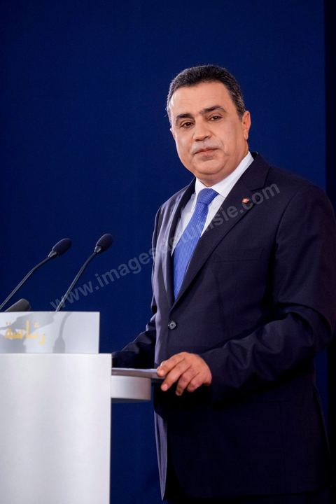 14 mai 2014 : Conférence de presse de Mehdi Jomaa, chef du gouvernement, pour son bilan des 100 jours. en présence des membres de son gouvernement, des chefs et rédacteurs en chefs des médias tunisiens et étrangers.