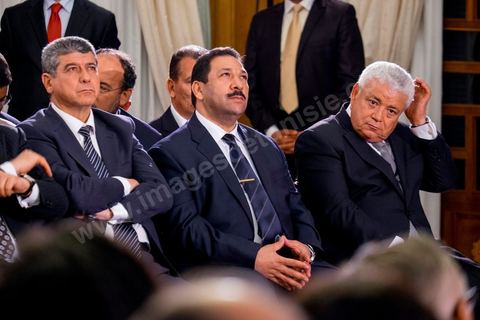 14 mai 2014 : Conférence de presse de Mehdi Jomaa, chef du gouvernement, pour son bilan des 100 jours. en présence des membres de son gouvernement, des chefs et rédacteurs en chefs des médias tunisiens et étrangers.