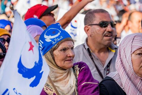June 7, 2014: The Islamist Ennahda Party celebrates its 33rd anniversary in the large Kasbah Square in Tunis. More than 3,000 supporters gathered for what resembled a political rally, featuring music and a speech by the party’s founder and president, Rached Ghannouchi.