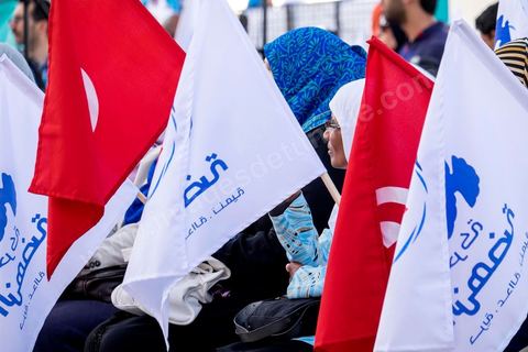 June 7, 2014: The Islamist Ennahda Party celebrates its 33rd anniversary in the large Kasbah Square in Tunis. More than 3,000 supporters gathered for what resembled a political rally, featuring music and a speech by the party’s founder and president, Rached Ghannouchi.