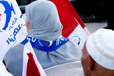 June 7, 2014: The Islamist Ennahda Party celebrates its 33rd anniversary in the large Kasbah Square in Tunis. More than 3,000 supporters gathered for what resembled a political rally, featuring music and a speech by the party’s founder and president, Rached Ghannouchi.
