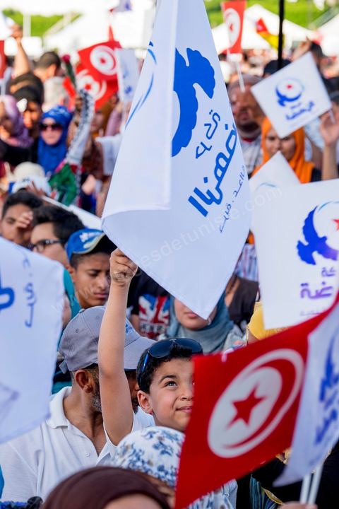 June 7, 2014: The Islamist Ennahda Party celebrates its 33rd anniversary in the large Kasbah Square in Tunis. More than 3,000 supporters gathered for what resembled a political rally, featuring music and a speech by the party’s founder and president, Rached Ghannouchi.