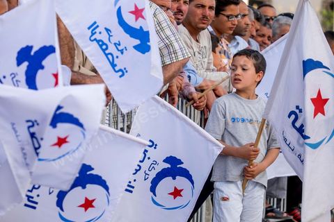 June 7, 2014: The Islamist Ennahda Party celebrates its 33rd anniversary in the large Kasbah Square in Tunis. More than 3,000 supporters gathered for what resembled a political rally, featuring music and a speech by the party’s founder and president, Rached Ghannouchi.