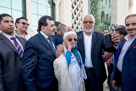 7 juin 2014 : Ali Larayedh. le parti islamiste Ennahdha fête son 33ème anniversaire sur la grade place de la Kasbah à Tunis. Plus de 3000 militants sont venus assister à ce qui ressemble à un meeting politique, musique et discours du fondateur et président du parti Rached Ghannouchi.