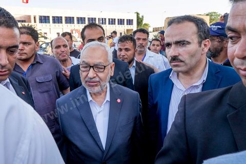 June 7, 2014: Rached Ghannouchi, founder and president of the Islamist Ennahda Party. The Islamist Ennahda party is celebrating its 33rd anniversary in the main square of the Kasbah in Tunis. More than 3,000 supporters have gathered for what resembles a political rally, featuring music and a speech by the party’s founder and president, Rached Ghannouchi.