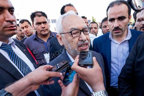 June 7, 2014: Rached Ghannouchi, founder and president of the Islamist Ennahda Party. The Islamist Ennahda party is celebrating its 33rd anniversary in the main square of the Kasbah in Tunis. More than 3,000 supporters have gathered for what resembles a political rally, featuring music and a speech by the party’s founder and president, Rached Ghannouchi.