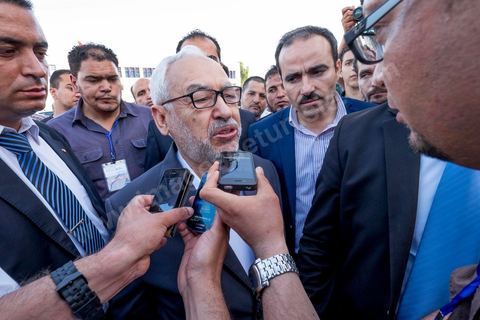 June 7, 2014: Rached Ghannouchi, founder and president of the Islamist Ennahda Party. The Islamist Ennahda party is celebrating its 33rd anniversary in the main square of the Kasbah in Tunis. More than 3,000 supporters have gathered for what resembles a political rally, featuring music and a speech by the party’s founder and president, Rached Ghannouchi.