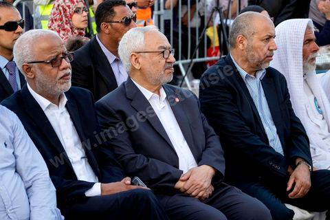 June 7, 2014: Rached Ghannouchi, founder and president of the Islamist Ennahda Party. The Islamist Ennahda party is celebrating its 33rd anniversary in the main square of the Kasbah in Tunis. More than 3,000 supporters have gathered for what resembles a political rally, featuring music and a speech by the party’s founder and president, Rached Ghannouchi.