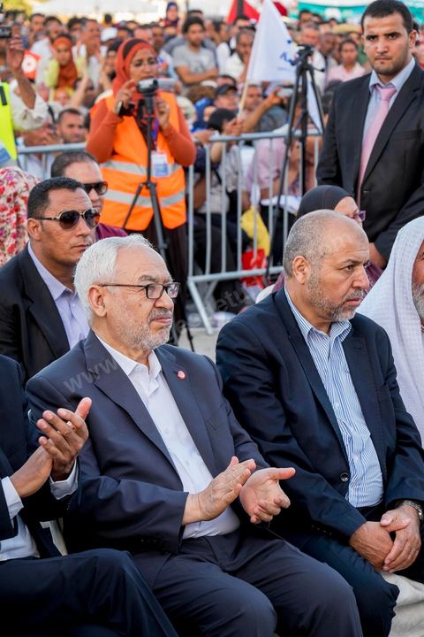 June 7, 2014: Rached Ghannouchi, founder and president of the Islamist Ennahda Party. The Islamist Ennahda party is celebrating its 33rd anniversary in the main square of the Kasbah in Tunis. More than 3,000 supporters have gathered for what resembles a political rally, featuring music and a speech by the party’s founder and president, Rached Ghannouchi.
