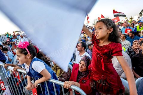 June 7, 2014: The Islamist Ennahda Party celebrates its 33rd anniversary in the large Kasbah Square in Tunis. More than 3,000 supporters gathered for what resembled a political rally, featuring music and a speech by the party’s founder and president, Rached Ghannouchi.