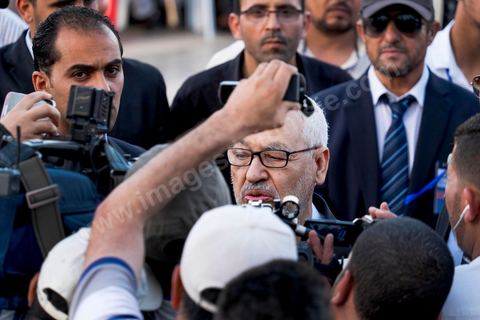 June 7, 2014: Rached Ghannouchi, founder and president of the Islamist Ennahda Party. The Islamist Ennahda party is celebrating its 33rd anniversary in the main square of the Kasbah in Tunis. More than 3,000 supporters have gathered for what resembles a political rally, featuring music and a speech by the party’s founder and president, Rached Ghannouchi.