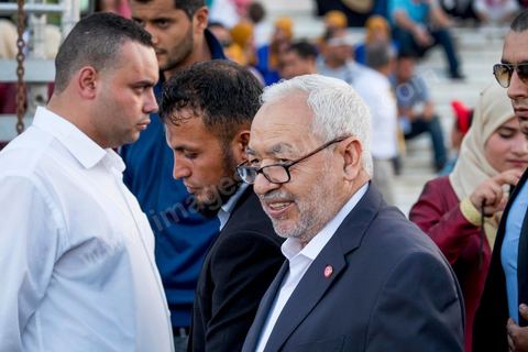 June 7, 2014: Rached Ghannouchi, founder and president of the Islamist Ennahda Party. The Islamist Ennahda party is celebrating its 33rd anniversary in the main square of the Kasbah in Tunis. More than 3,000 supporters have gathered for what resembles a political rally, featuring music and a speech by the party’s founder and president, Rached Ghannouchi.