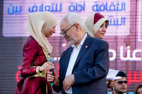 June 7, 2014: Rached Ghannouchi, founder and president of the Islamist Ennahda Party. The Islamist Ennahda party is celebrating its 33rd anniversary in the main square of the Kasbah in Tunis. More than 3,000 supporters have gathered for what resembles a political rally, featuring music and a speech by the party’s founder and president, Rached Ghannouchi.