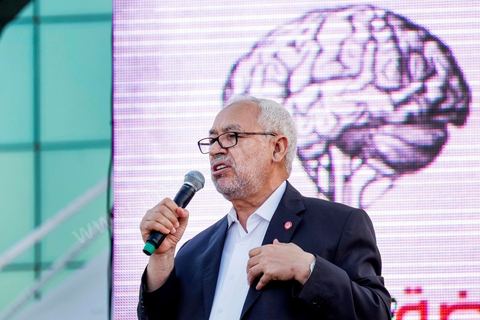 June 7, 2014: Rached Ghannouchi, founder and president of the Islamist Ennahda Party. The Islamist Ennahda party is celebrating its 33rd anniversary in the main square of the Kasbah in Tunis. More than 3,000 supporters have gathered for what resembles a political rally, featuring music and a speech by the party’s founder and president, Rached Ghannouchi.