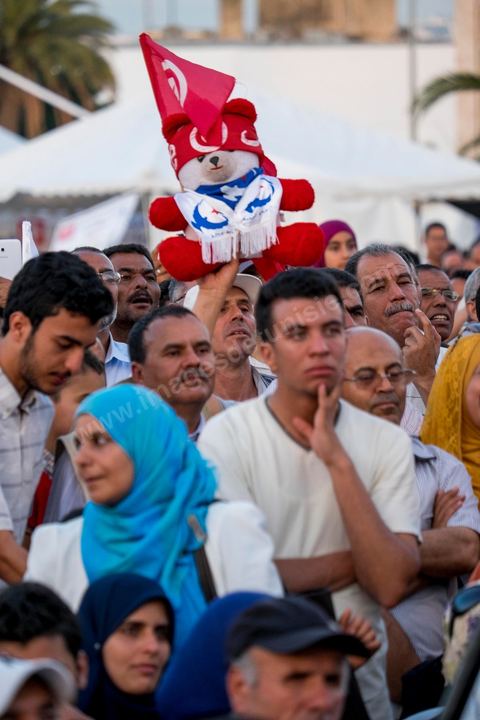June 7, 2014: The Islamist Ennahda Party celebrates its 33rd anniversary in the large Kasbah Square in Tunis. More than 3,000 supporters gathered for what resembled a political rally, featuring music and a speech by the party’s founder and president, Rached Ghannouchi.