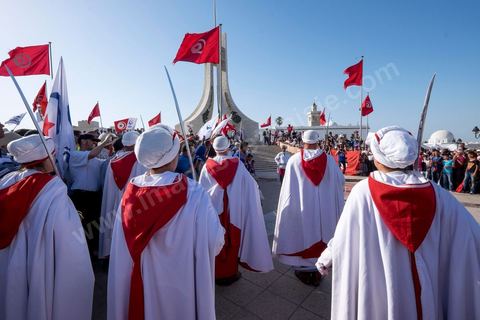 June 7, 2014: The Islamist Ennahda Party celebrates its 33rd anniversary in the large Kasbah Square in Tunis. More than 3,000 supporters gathered for what resembled a political rally, featuring music and a speech by the party’s founder and president, Rached Ghannouchi.