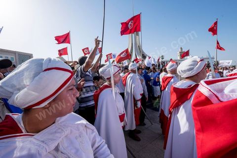 June 7, 2014: The Islamist Ennahda Party celebrates its 33rd anniversary in the large Kasbah Square in Tunis. More than 3,000 supporters gathered for what resembled a political rally, featuring music and a speech by the party’s founder and president, Rached Ghannouchi.