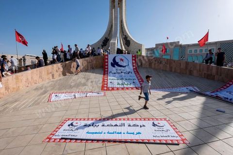 June 7, 2014: The Islamist Ennahda Party celebrates its 33rd anniversary in the large Kasbah Square in Tunis. More than 3,000 supporters gathered for what resembled a political rally, featuring music and a speech by the party’s founder and president, Rached Ghannouchi.