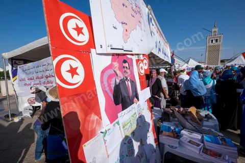 June 7, 2014: The Islamist Ennahda Party celebrates its 33rd anniversary in the large Kasbah Square in Tunis. More than 3,000 supporters gathered for what resembled a political rally, featuring music and a speech by the party’s founder and president, Rached Ghannouchi.