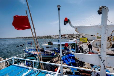 June 24, 2014: Mohamed’s fishing boat in the small port of Ksibet. Mohamed, a fishing boat captain in Ksibet El Mediouni near Monastir, smuggled hundreds of young undocumented migrants between Tunisia and Sicily between 1996 and 2002. Sentenced to six and a half years in prison, he has now returned to his work as a fishing boat captain. 