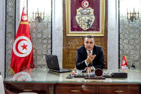September 4, 2014: Interview with Mehdi Jomaa, head of the Tunisian government, in his office