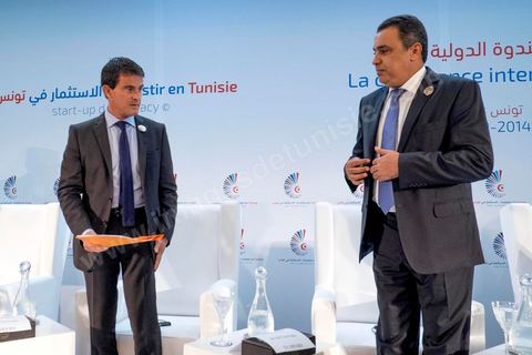 September 8, 2014: Prime Ministers Manuel Valls (France) and Mehdi Jomaa (Tunisia) took their seats at the “Investing in Tunisia, Start-Up Democracy” conference, organized by Tunisia and France and attended by representatives from numerous countries. During the conference, Tunisia presented 20 major investment projects across several sectors, including new technologies, renewable energy, industry, tourism, and trade.