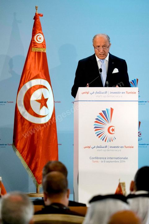 September 8, 2014: Speech by Laurent Fabius, French Minister of Foreign Affairs, at the opening of the conference “Investing in Tunisia: Start-Up Democracy,” organized by Tunisia and France and attended by representatives from numerous countries. During this conference, Tunisia presented 20 major investment projects across several sectors, including new technologies, renewable energy, industry, tourism, and trade.