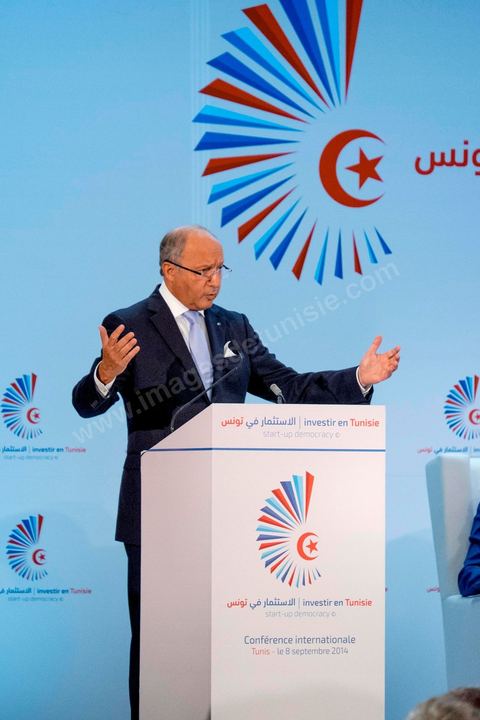 September 8, 2014: Speech by Laurent Fabius, French Minister of Foreign Affairs, at the opening of the conference “Investing in Tunisia: Start-Up Democracy,” organized by Tunisia and France and attended by representatives from numerous countries. During this conference, Tunisia presented 20 major investment projects across several sectors, including new technologies, renewable energy, industry, tourism, and trade.
