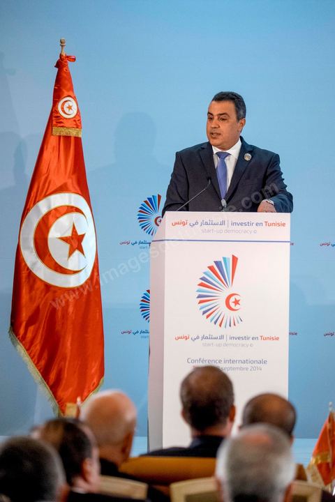 September 8, 2014: Speech by Mehdi Jomaa, Prime Minister of Tunisia, at the conference “Investing in Tunisia: Start-Up Democracy,” organized by Tunisia and France and attended by representatives from numerous countries. During this conference, Tunisia presented 20 major investment projects across several sectors, including new technologies, renewable energy, industry, tourism, and trade.