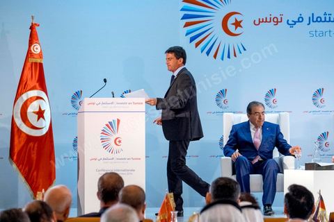 September 8, 2014: Speech by French Prime Minister Manuel Valls at the opening of the “Investing in Tunisia, Start-Up Democracy” conference, organized by Tunisia and France and attended by representatives from numerous countries. During this conference, Tunisia presented 20 major investment projects across several sectors, including new technologies, renewable energy, industry, tourism, and trade.