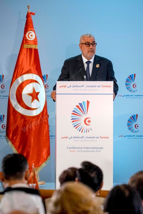 September 8, 2014: Speech by Moroccan Prime Minister Abdel Ilah Ben Kirane at the “Investing in Tunisia, Start-Up Democracy” conference, organized by Tunisia and France and attended by representatives from numerous countries. During this conference, Tunisia presented 20 major investment projects across several sectors, including new technologies, renewable energy, industry, tourism, and trade.