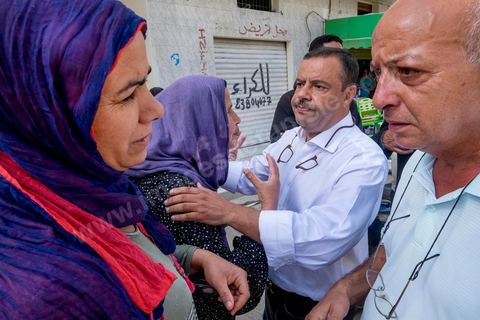 October 16, 2014: Samir Taieb, a member of the National Constituent Assembly (ANC) and the lead candidate on the Tunis 1 list for the Union for Tunisia (UPT) party in the legislative elections, campaigning at the Kabaria market. Kabaria is one of the most disadvantaged neighborhoods in the southern suburbs of Tunis; social tensions and grievances are widespread in these neighborhoods, where residents are often disillusioned with politics. Grassroots outreach has the merit of giving them hope and convincing them to go to the polls. 