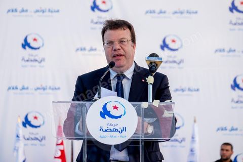 18 octobre 2014 : discours de Mohamed Frikha dans le théâtre de Sidi Mansour, ville dans la banlieue nord de Sfax, deuxième ville du pays, plus de 10 000 partiisans d'Ennahdha se sont rassemblés pour un grand meeting du parti islamiste. Sous un soleil de plomb, Rached Ghannouchi, président du parti, orchestre un meeting electoral avec présentations des deux listes Ennahdha (Sfax1 et 2), discours des candidats et discours final de Ghannouchi.