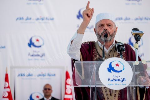18 octobre 2014 : Discours de Habib Ellouze dans le théâtre de Sidi Mansour, ville dans la banlieue nord de Sfax, deuxième ville du pays, plus de 10 000 partiisans d'Ennahdha se sont rassemblés pour un grand meeting du parti islamiste. Sous un soleil de plomb, Rached Ghannouchi, président du parti, orchestre un meeting electoral avec présentations des deux listes Ennahdha (Sfax1 et 2), discours des candidats et discours final de Ghannouchi.